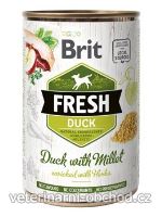 Psi - krmivo - Brit Fresh Dog konz Duck with Millet